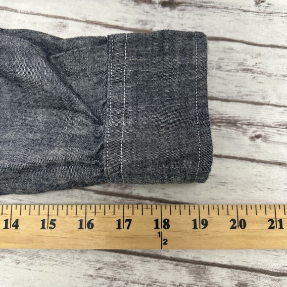 Banana Republic Heritage Collection Denim Chambray Grant Fit Shirt Men's Large - Picture 10 of 12